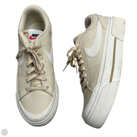 Shoes Sneakers By Nike In Cream, Size: 9