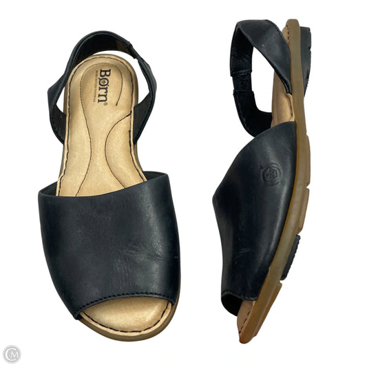 Sandals Flats By Born In Black, Size: 7