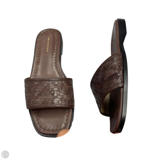Sandals Flats By Anthropologie In Brown, Size: 7.5