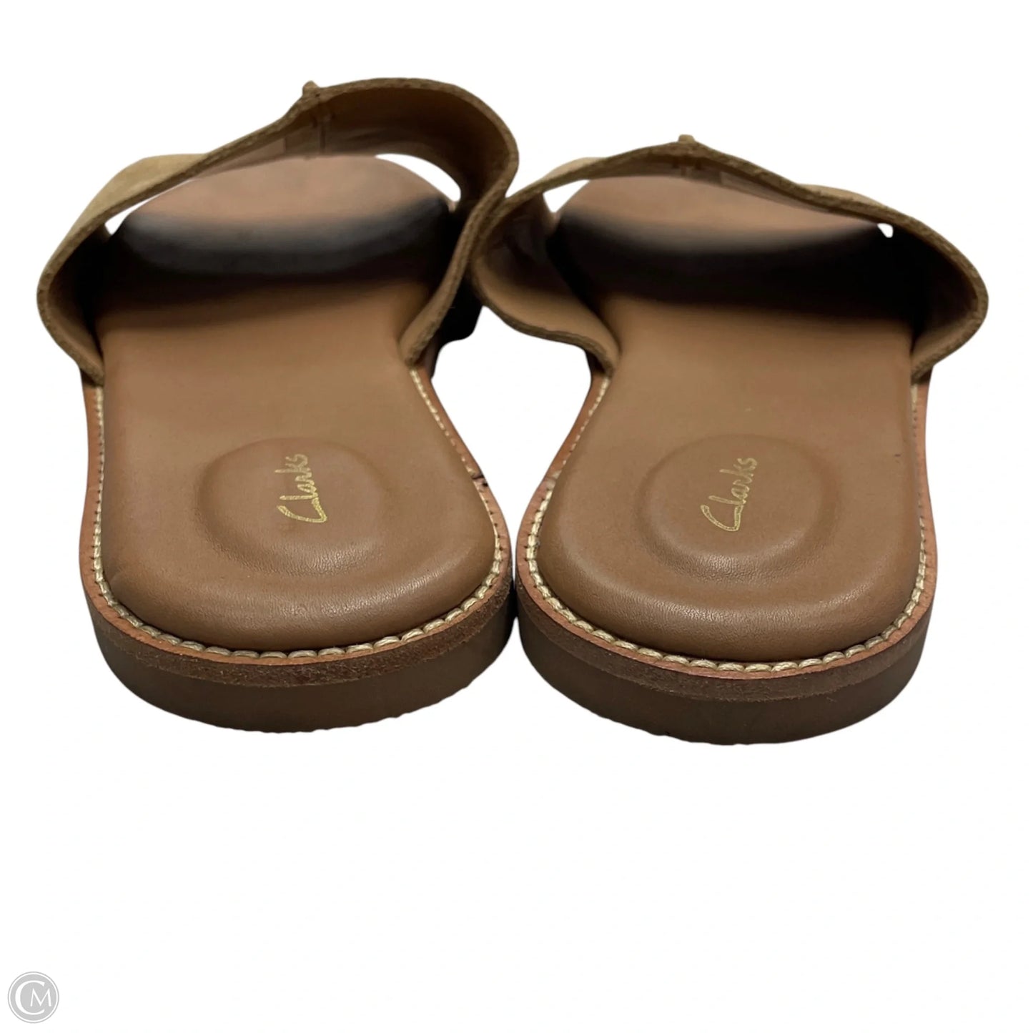 Sandals Flats By Clarks In Tan, Size: 9