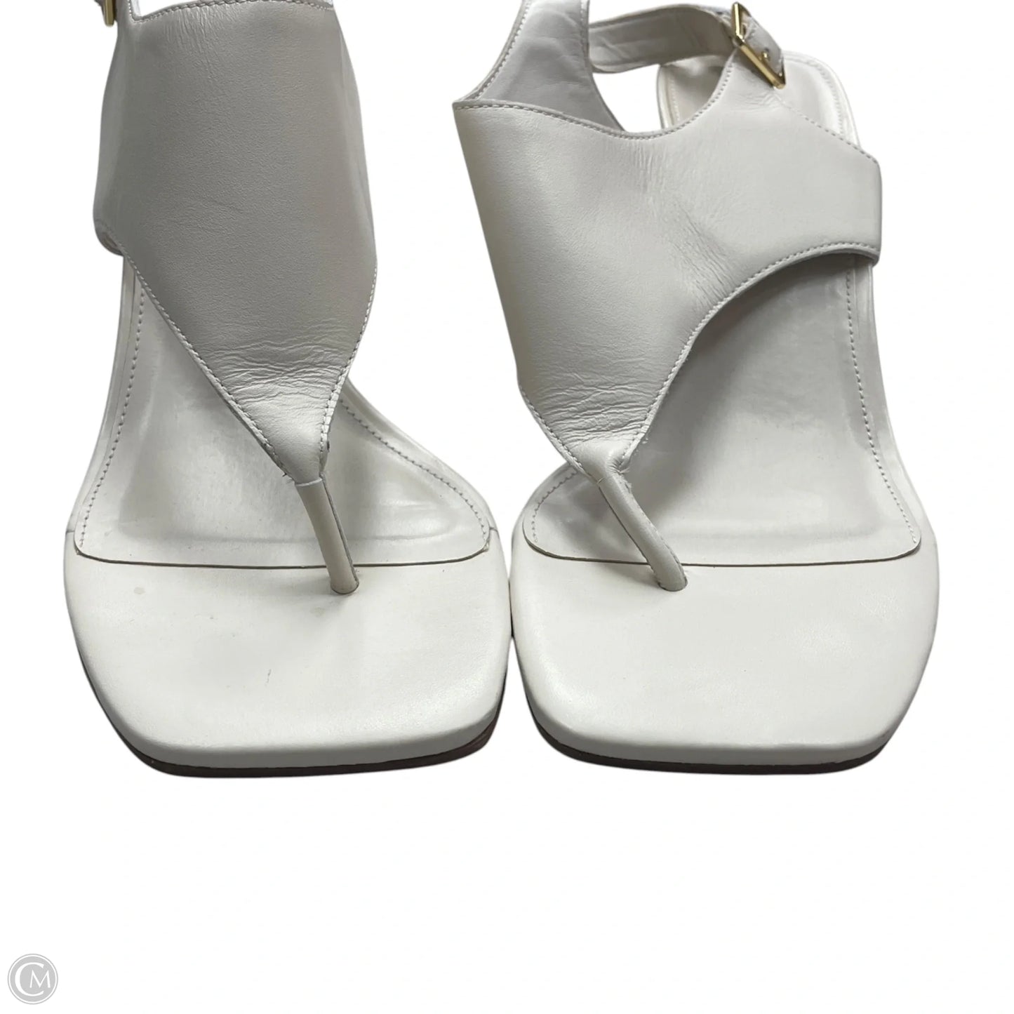 Sandals Heels Wedge By Anthropologie In Cream, Size: 8.5