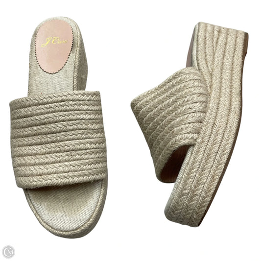 Sandals Heels Wedge By J. Crew In Cream, Size: 8