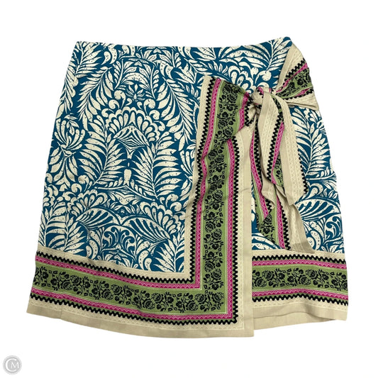 Skirt Mini & Short By Loft In Blue & Cream, Size: 0p