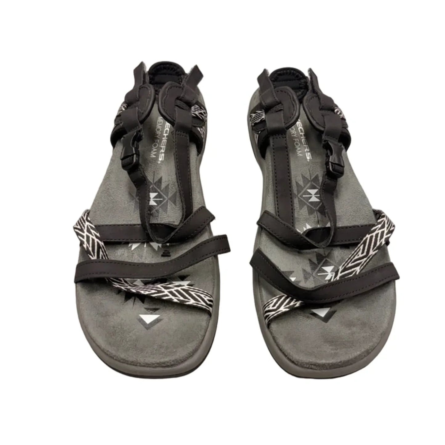 Sandals Sport By Skechers In Black & Grey, Size: 8