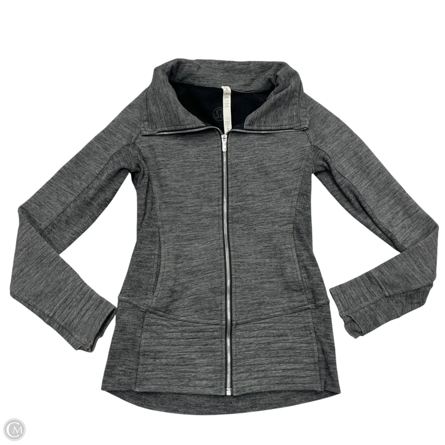 Athletic Jacket By Lululemon In Grey, Size: S