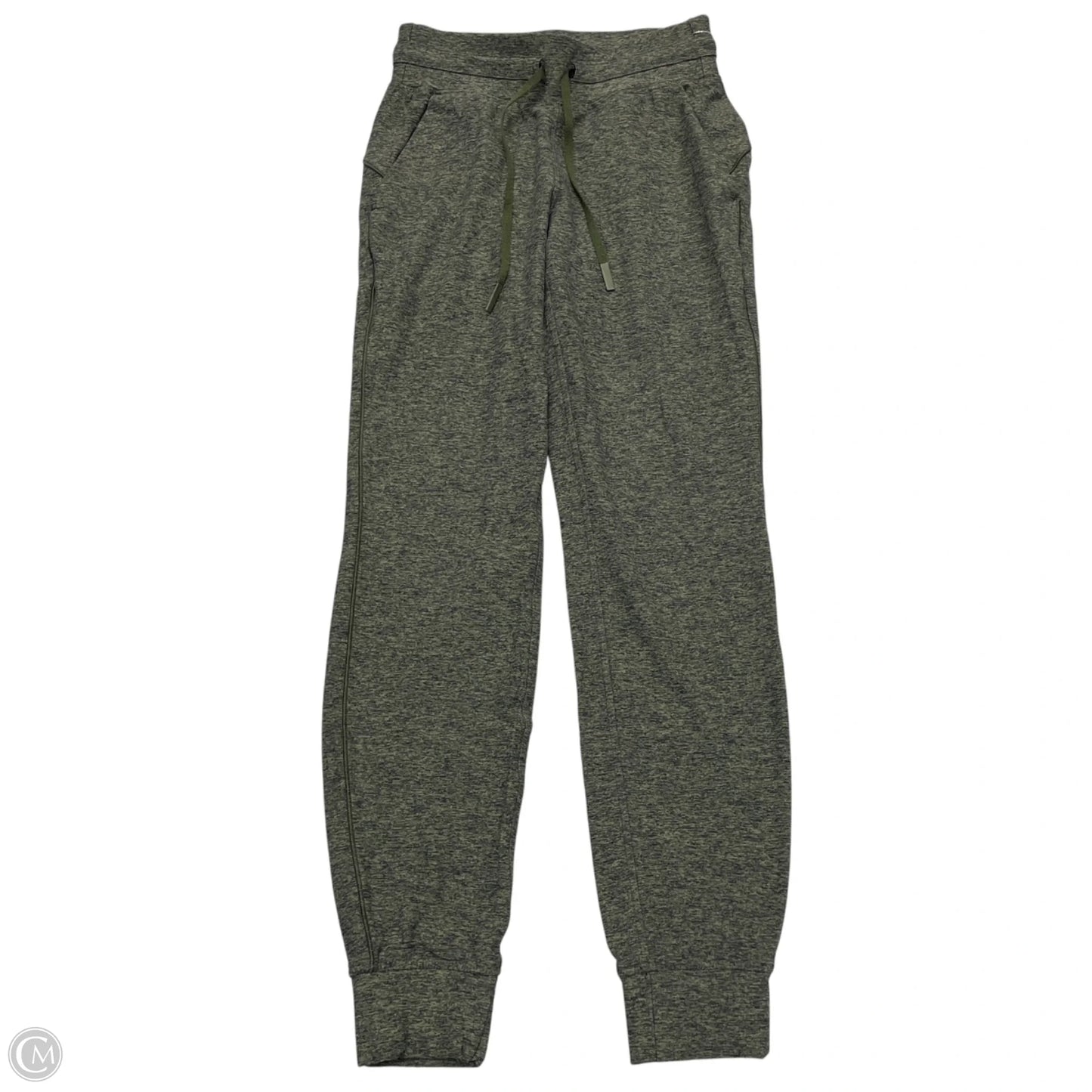 Athletic Pants By Lululemon In Black & Green, Size: S