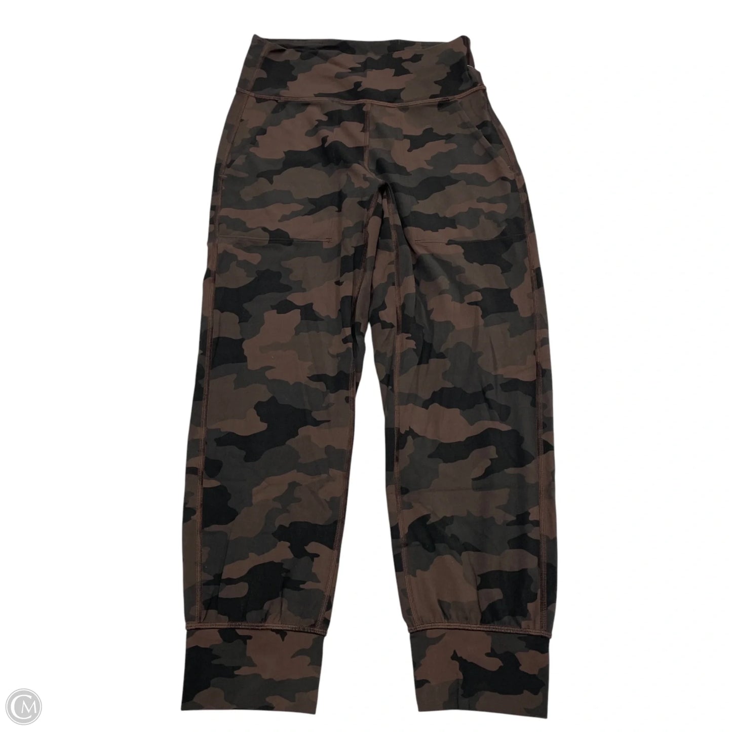 Athletic Pants By Lululemon In Black & Brown, Size: S