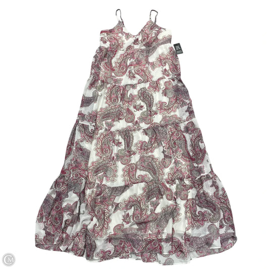 Dress Casual Maxi By Express In Pink & White, Size: S