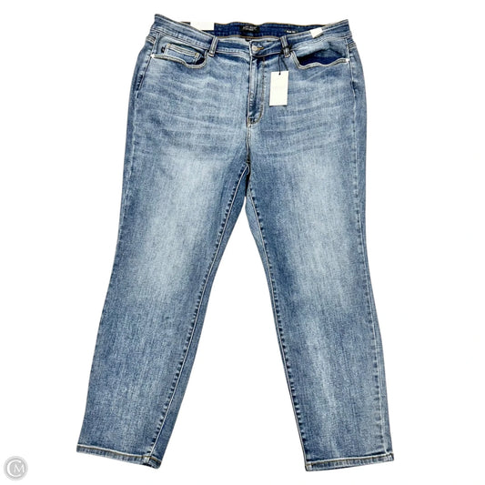 Jeans Straight By Judy Blue In Blue Denim, Size: 22