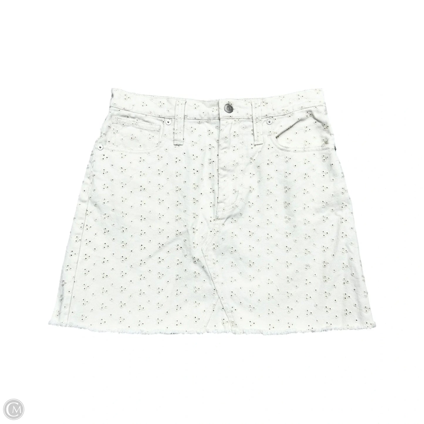 Skirt Mini & Short By Madewell In Cream Denim, Size: 4