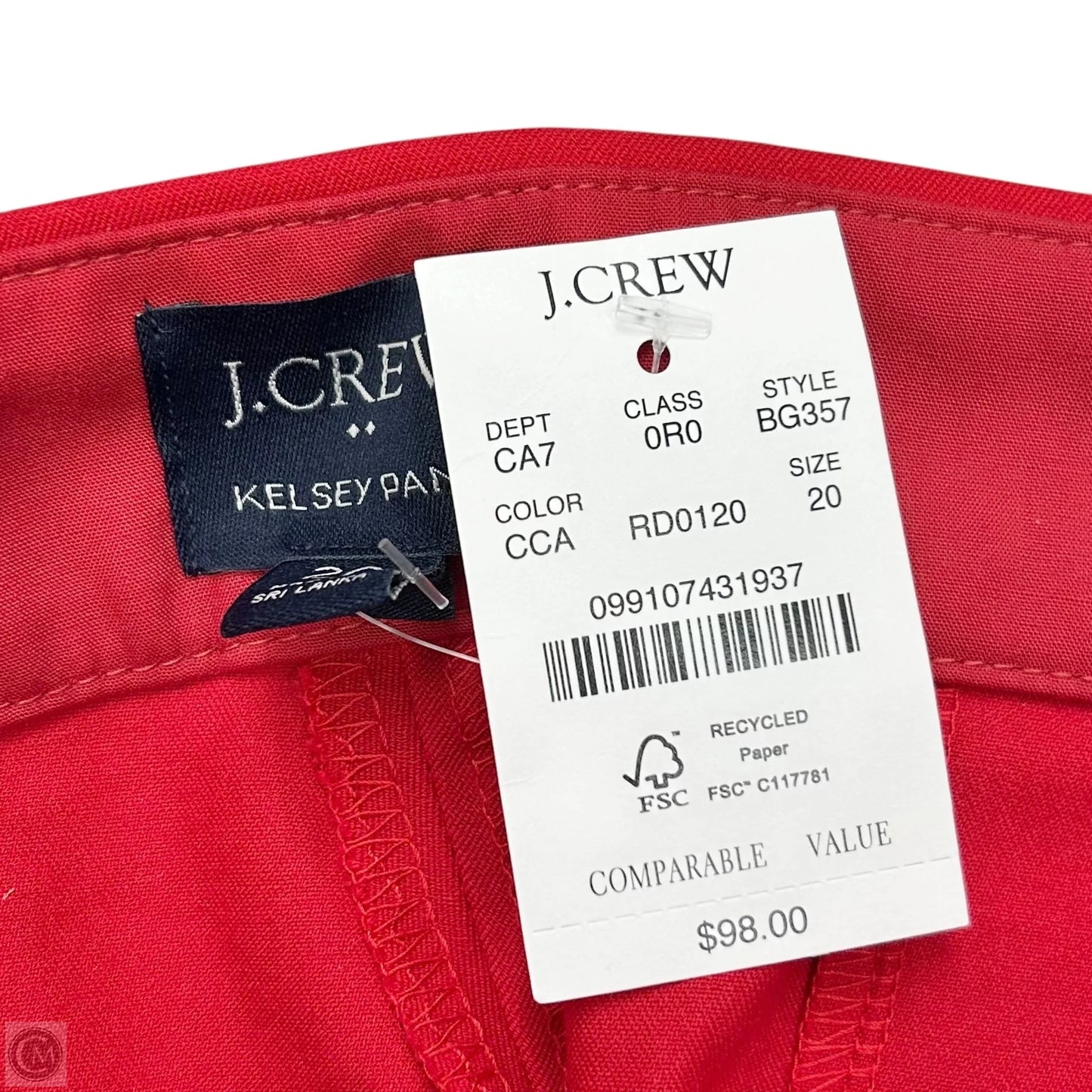 Pants Dress By J. Crew In Red, Size: 20