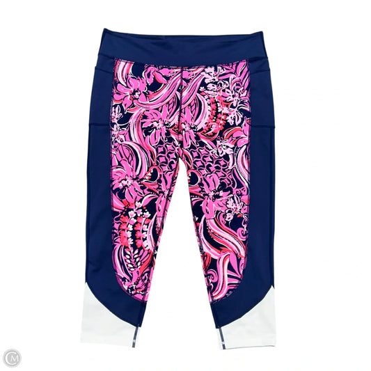 Pants Designer By Lilly Pulitzer In Blue & Pink, Size: Xxl