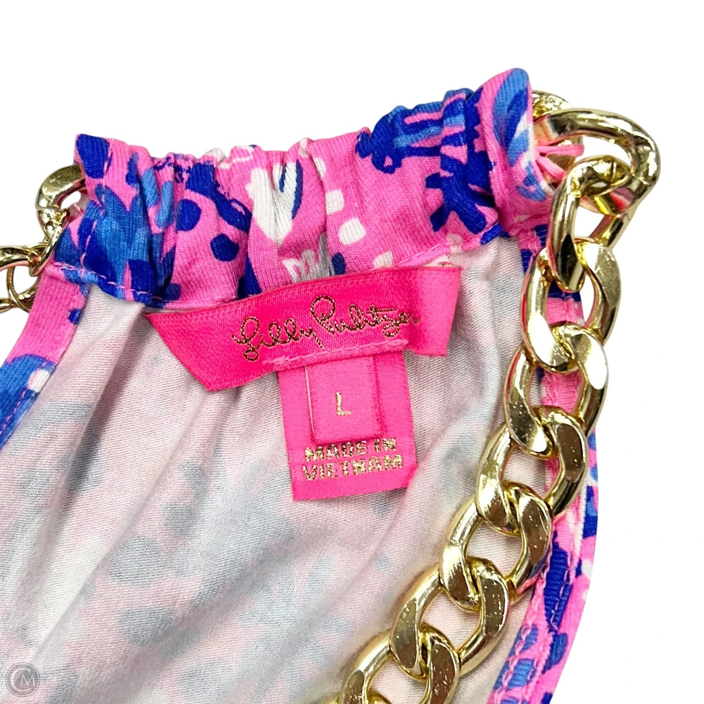 Top Sleeveless Designer By Lilly Pulitzer In Pink, Size: L