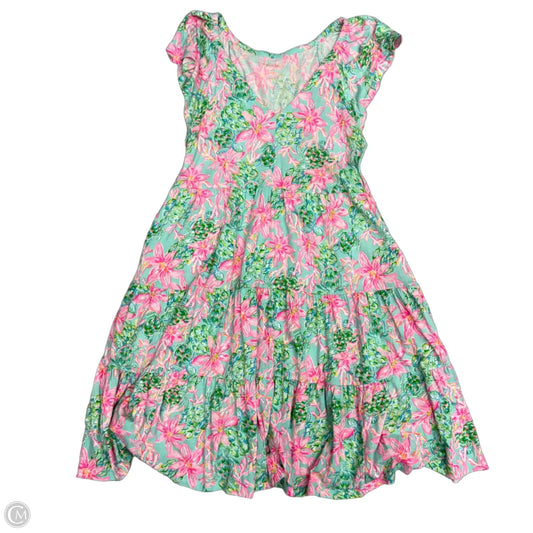 Dress Designer By Lilly Pulitzer In Green & Pink, Size: M