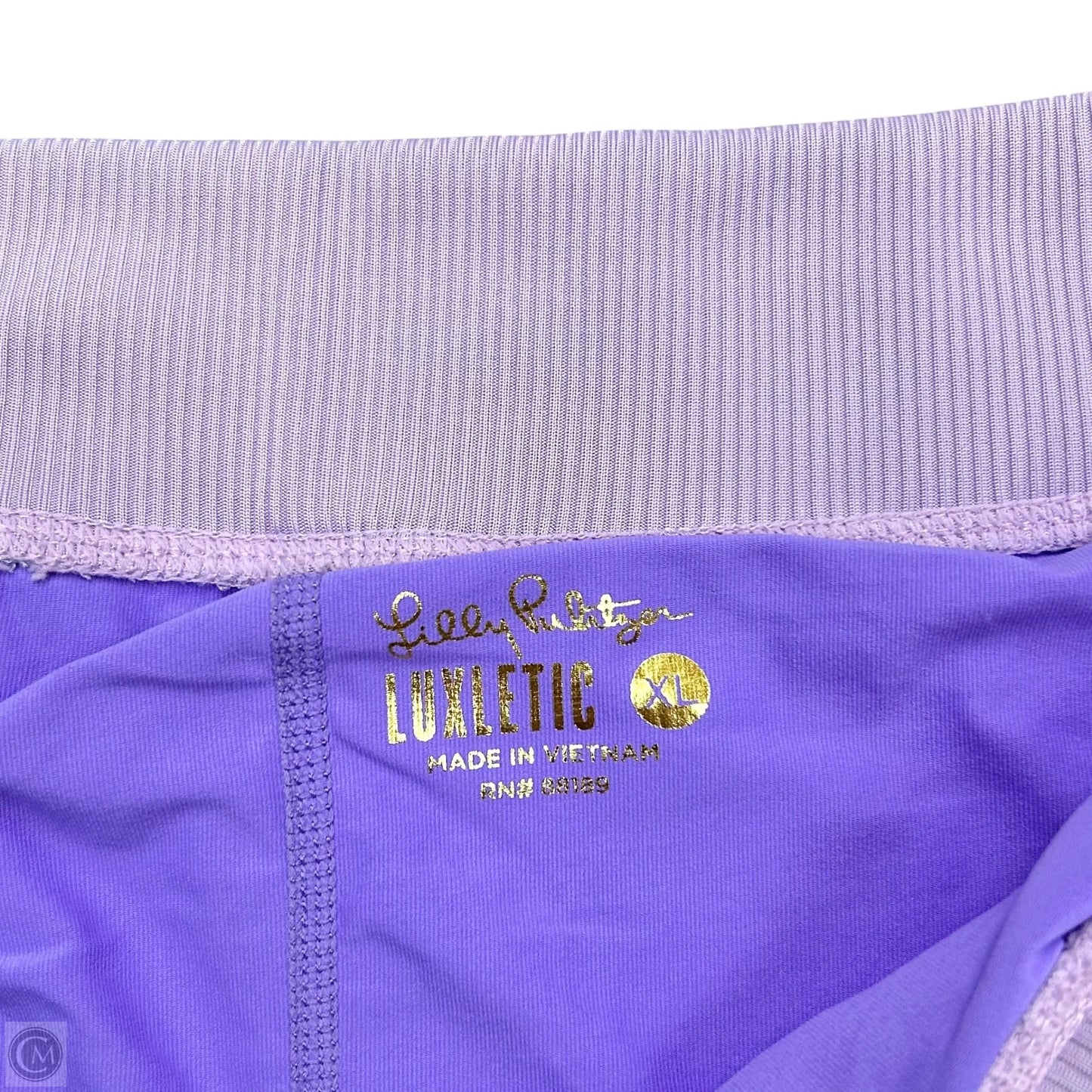 Skort Designer By Lilly Pulitzer In Green & Purple, Size: Xl