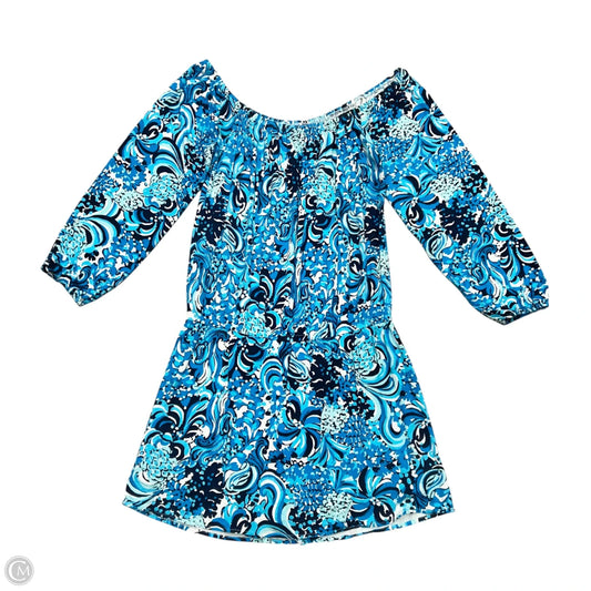 Dress Designer By Lilly Pulitzer In Blue & White, Size: L