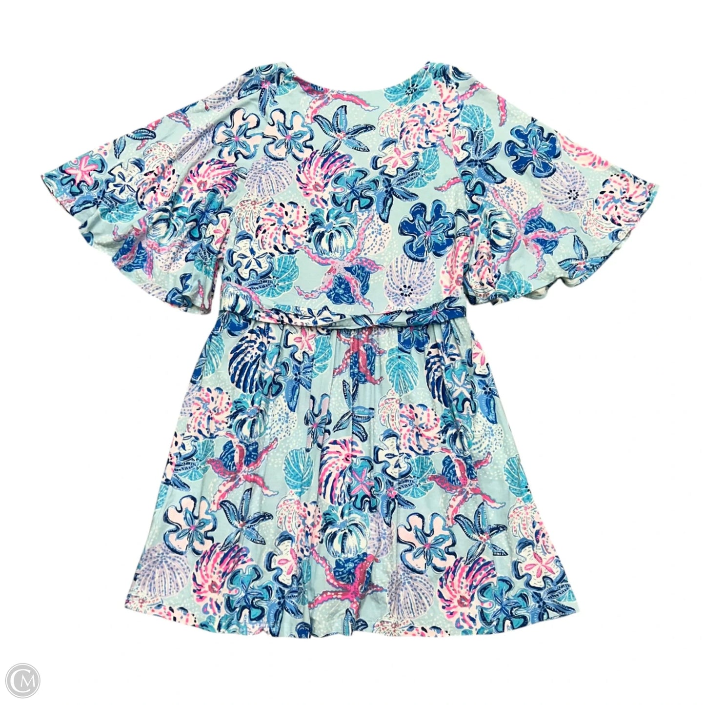 Romper Designer By Lilly Pulitzer In Blue & Pink, Size: L