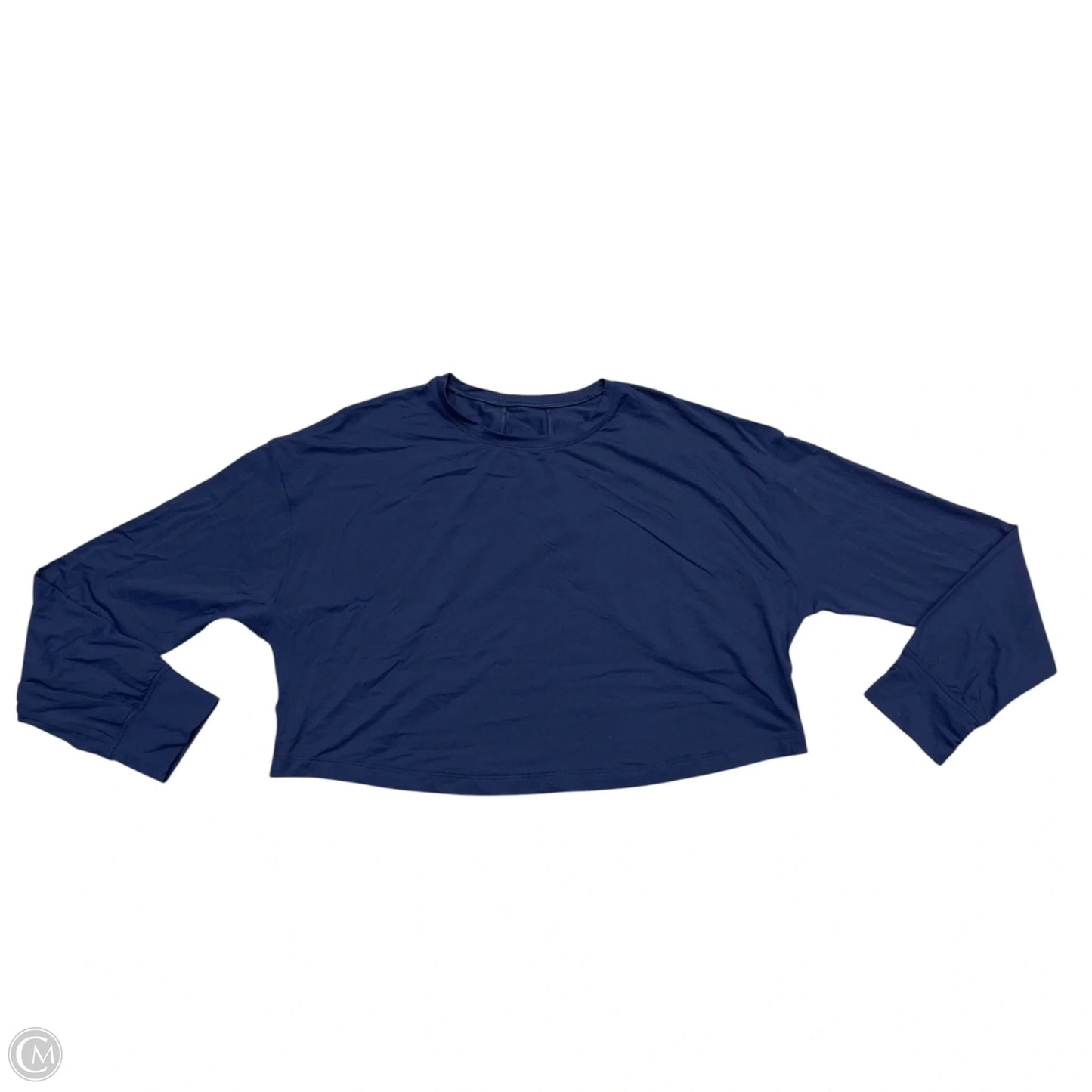 Athletic Top Long Sleeve Crewneck By Lululemon In Navy, Size: Xs