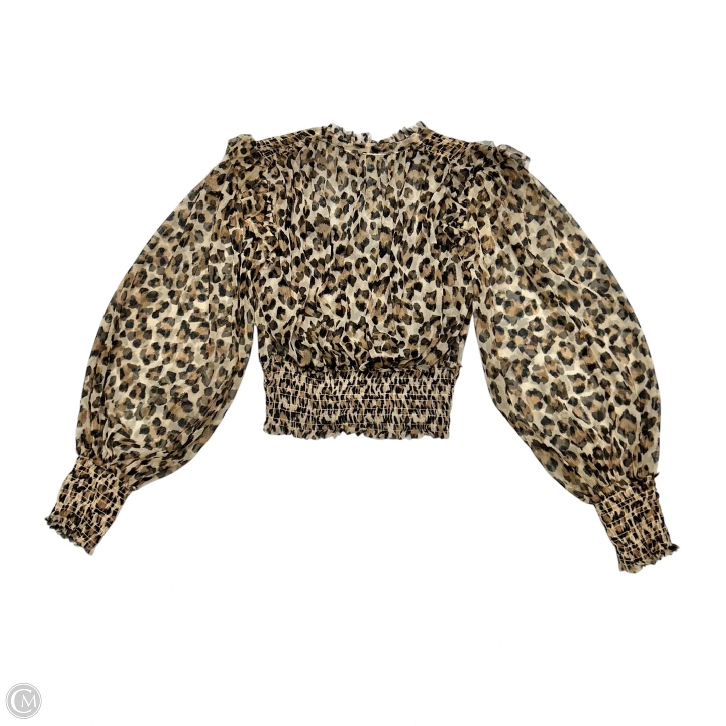 Top Long Sleeve By Free People In Leopard Print, Size: S