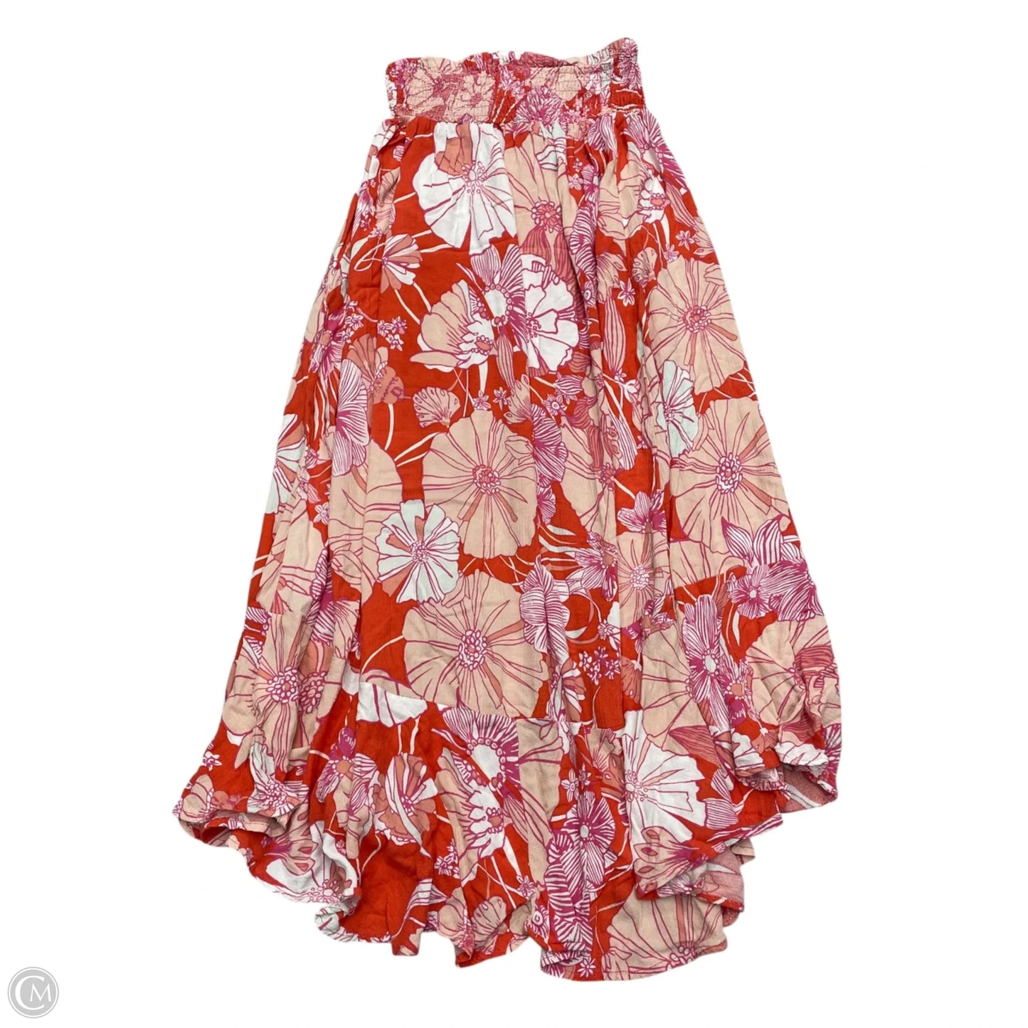 Skirt Maxi By C And C In Pink & Red, Size: S