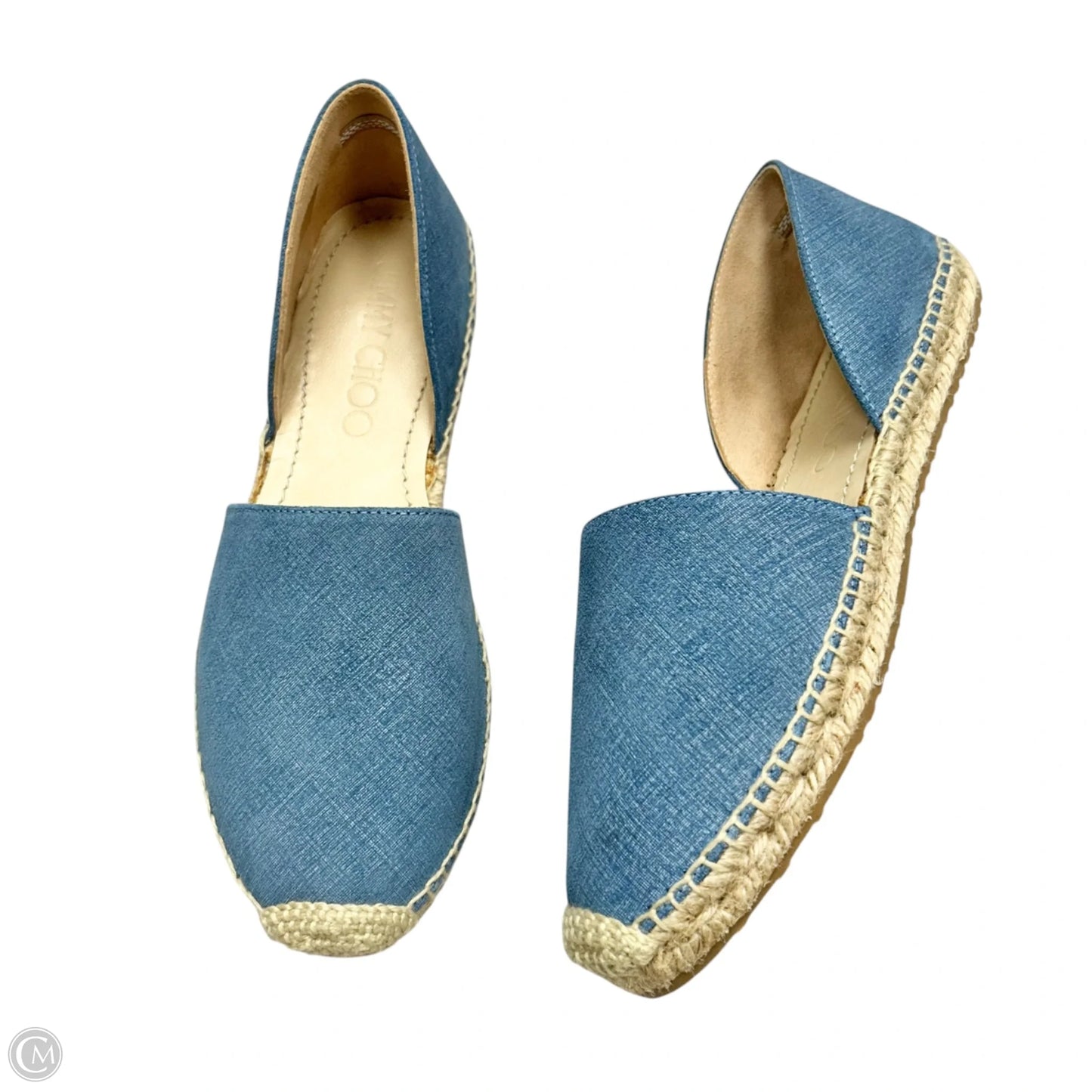Shoes Luxury Designer By Jimmy Choo In Blue Denim, Size: 7