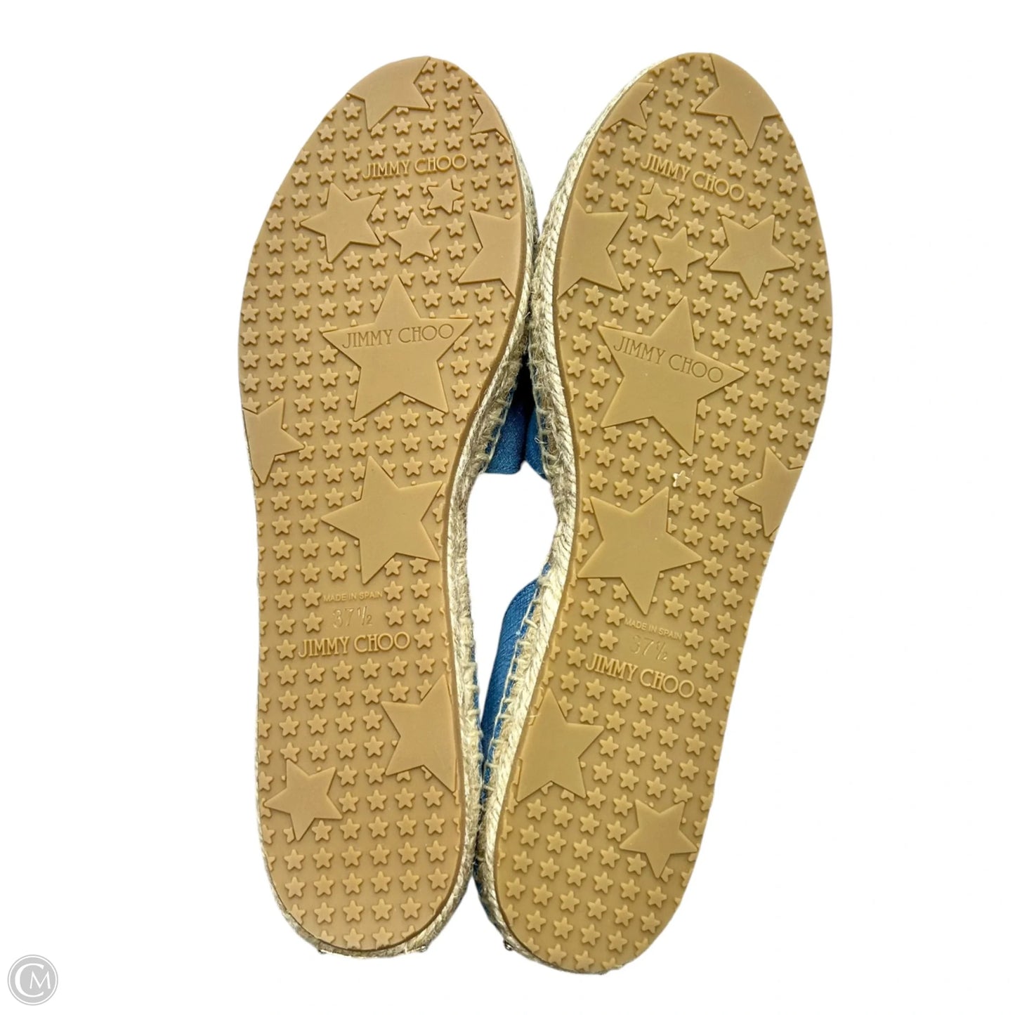 Shoes Luxury Designer By Jimmy Choo In Blue Denim, Size: 7