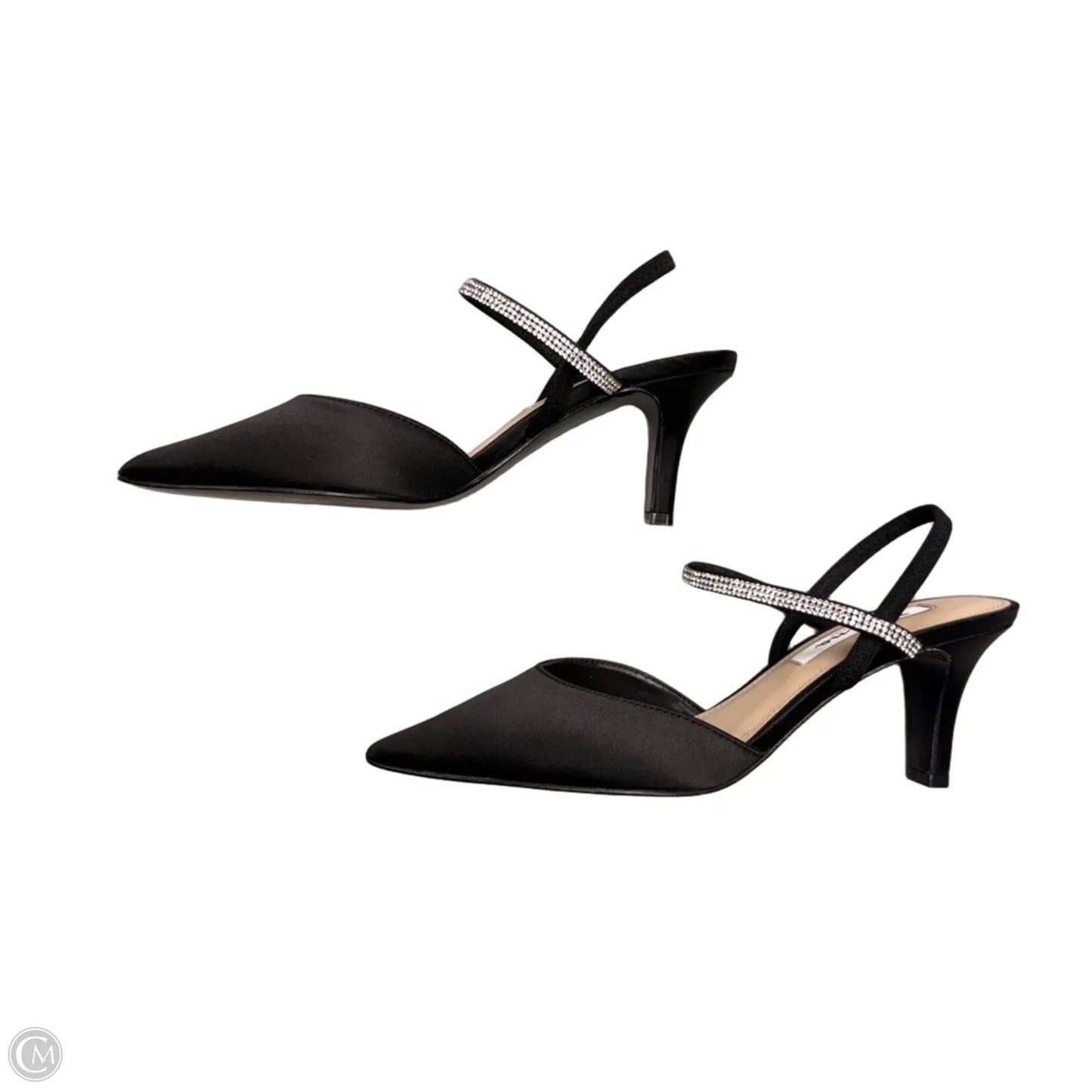 Shoes Heels Kitten By Nina In Black & Silver, Size: 7