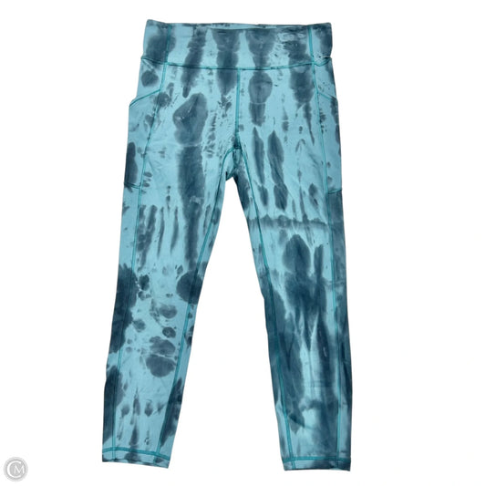 Athletic Leggings By Lululemon In Blue & Grey, Size: M