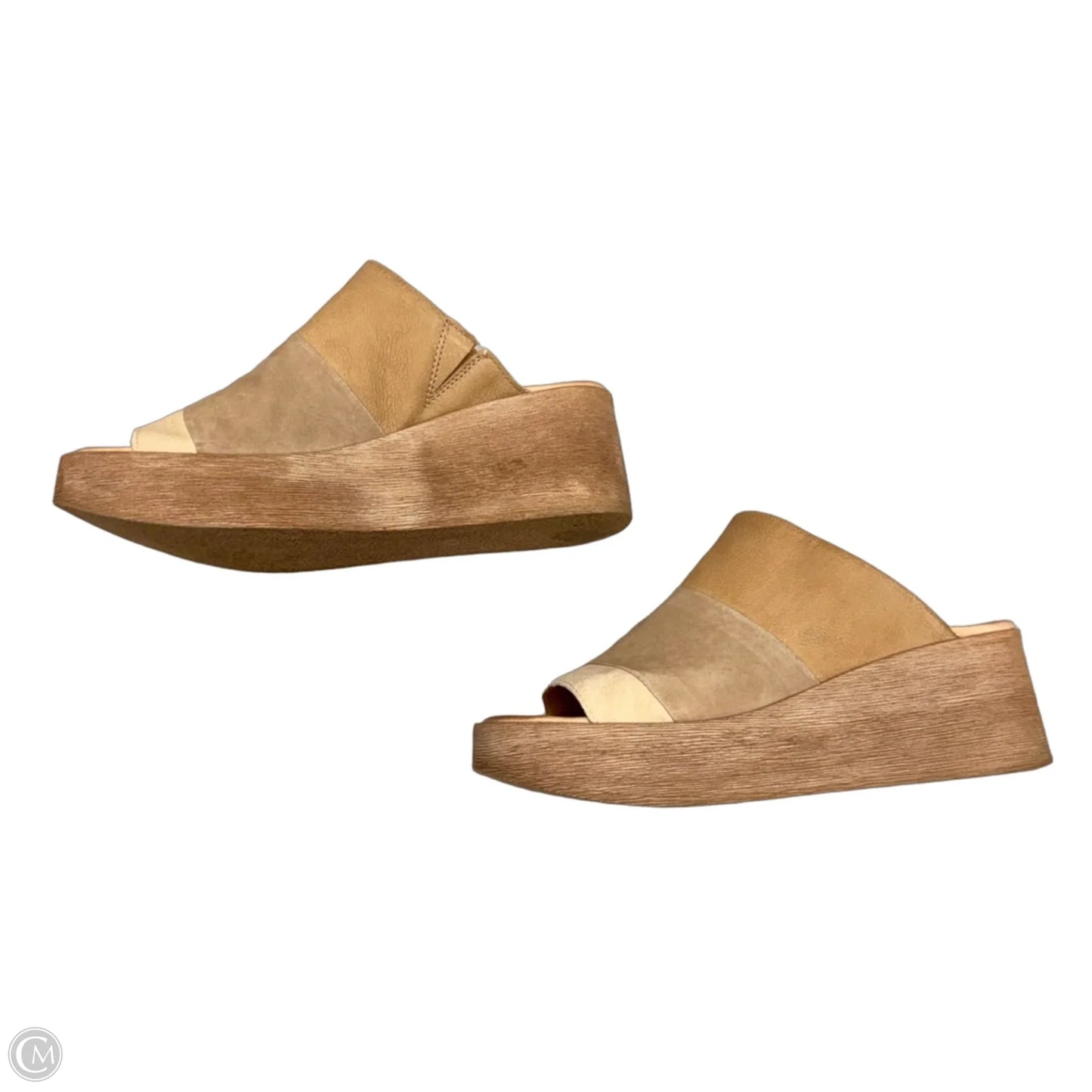 Sandals Heels Platform By Miz Mooz In Tan, Size: 9.5