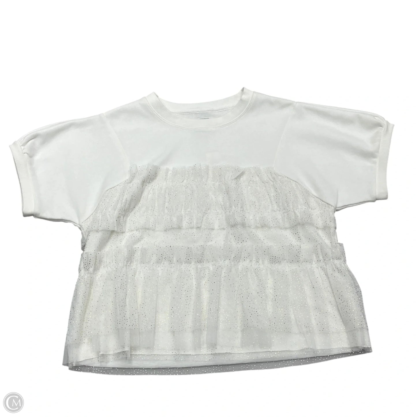 Top Short Sleeve By Maeve In Gold & White, Size: Xxs