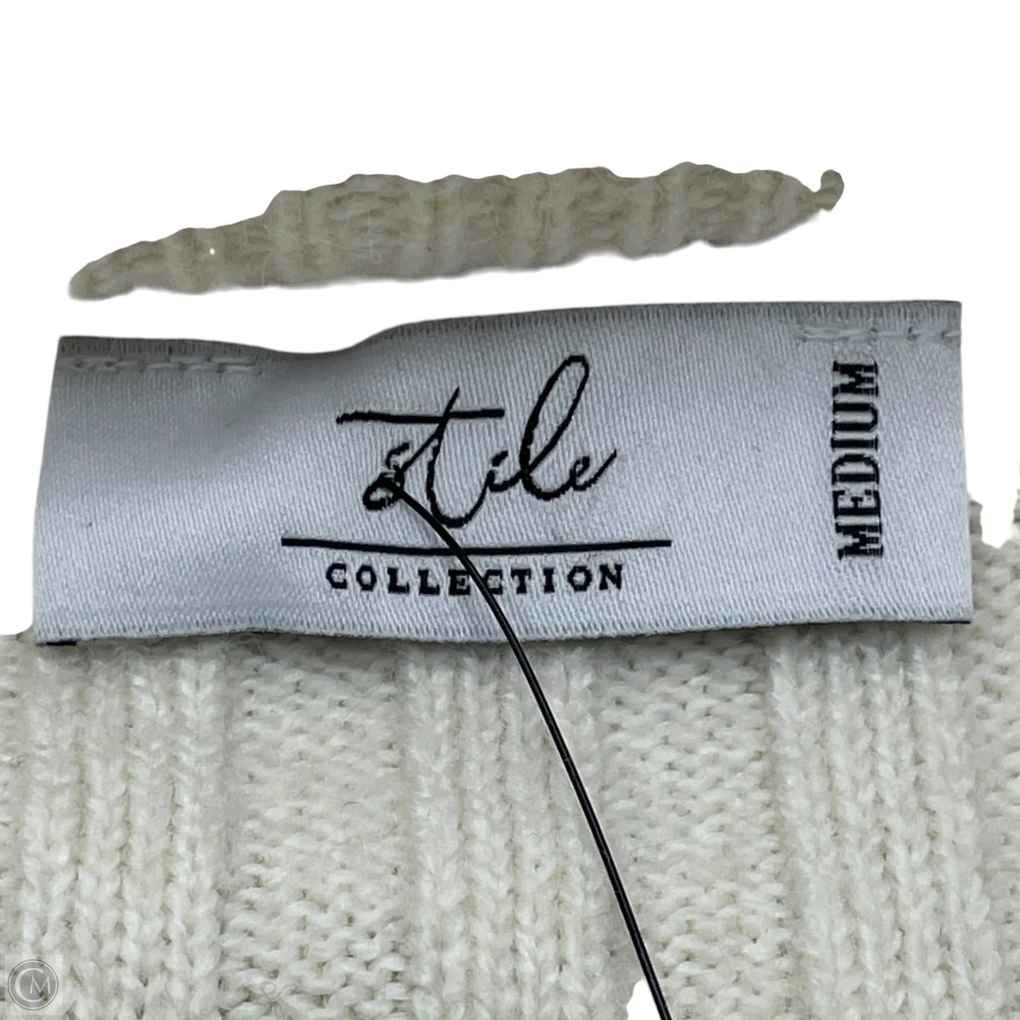 Sweater By Stile In Cream, Size: M