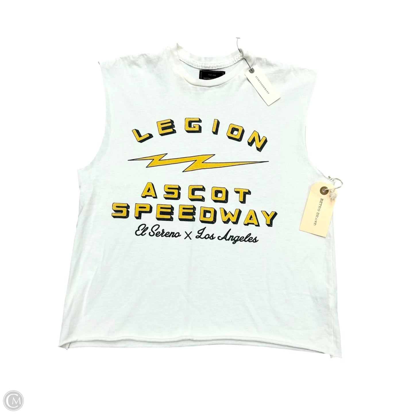 Top Short Sleeve By Anthropologie In White & Yellow, Size: Xs