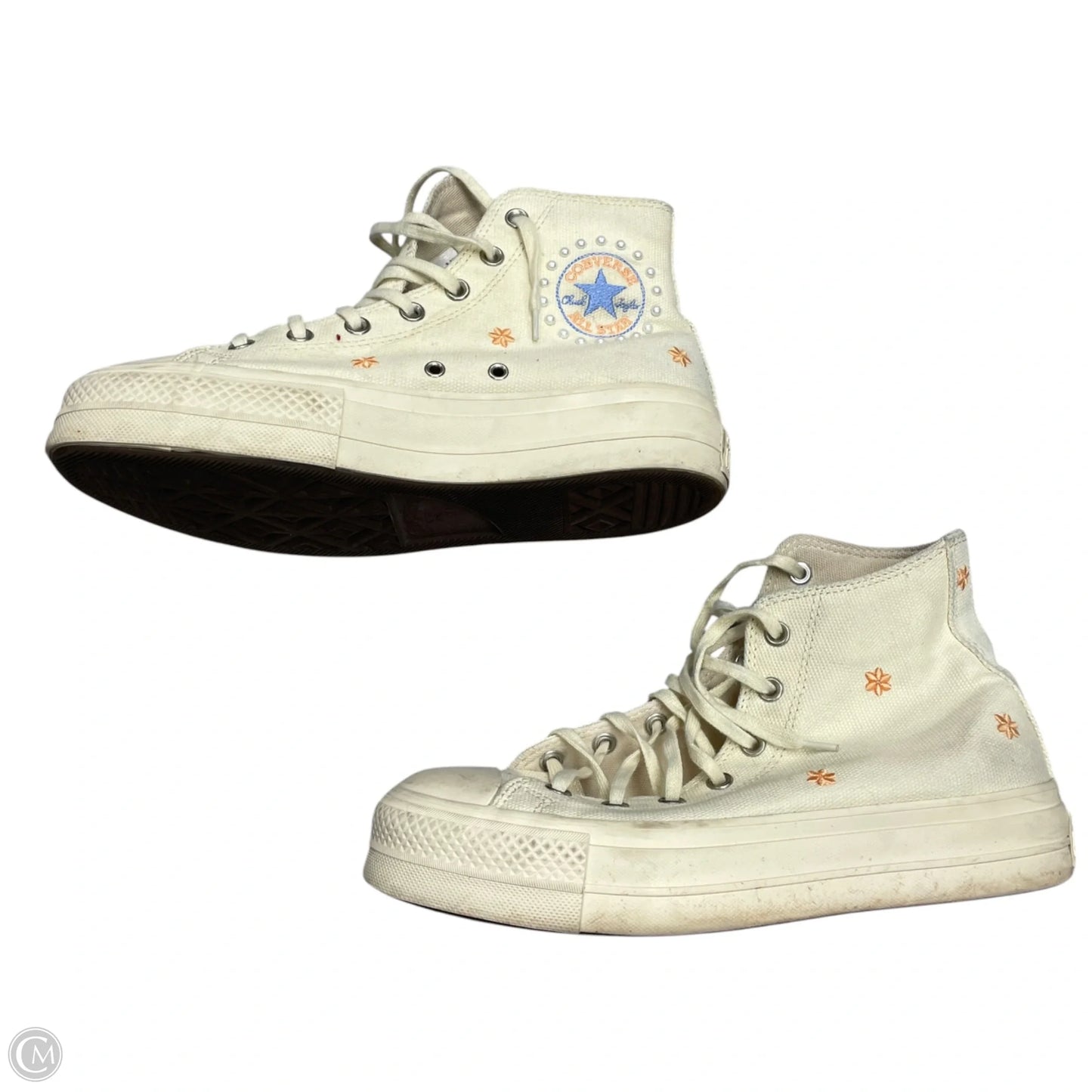 Shoes Sneakers Platform By Converse In Cream, Size: 10