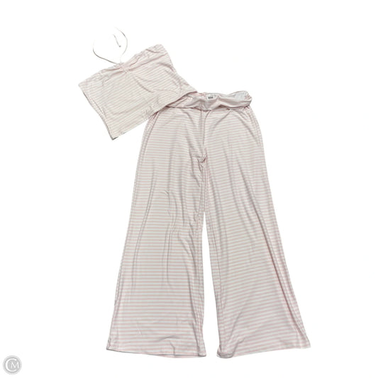 Lounge Set Pants By Blink In Pink & White, Size: Xl