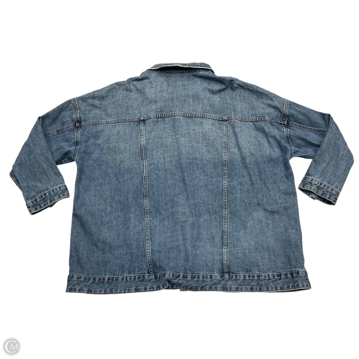 Jacket Denim By Eloquii In Blue Denim, Size: Xl