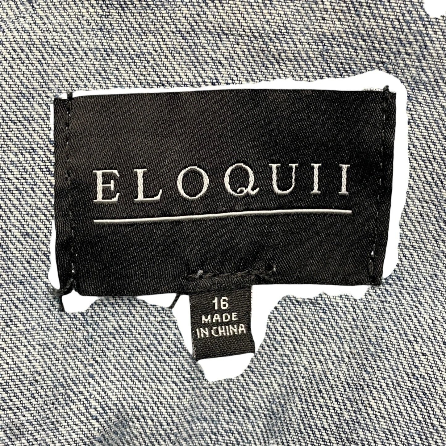 Jacket Denim By Eloquii In Blue Denim, Size: Xl