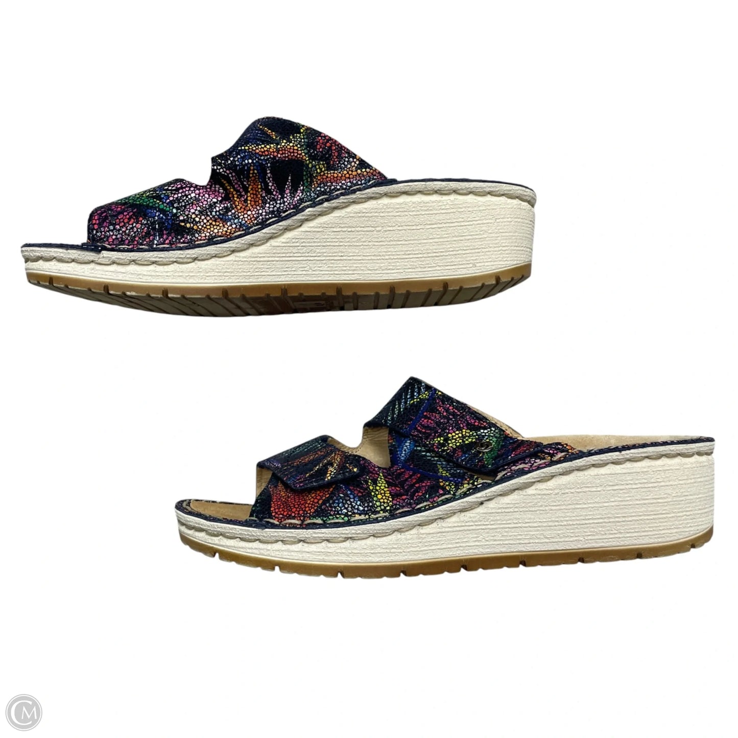 Sandals Flats By Cmc In Rainbow Print, Size: 7.5