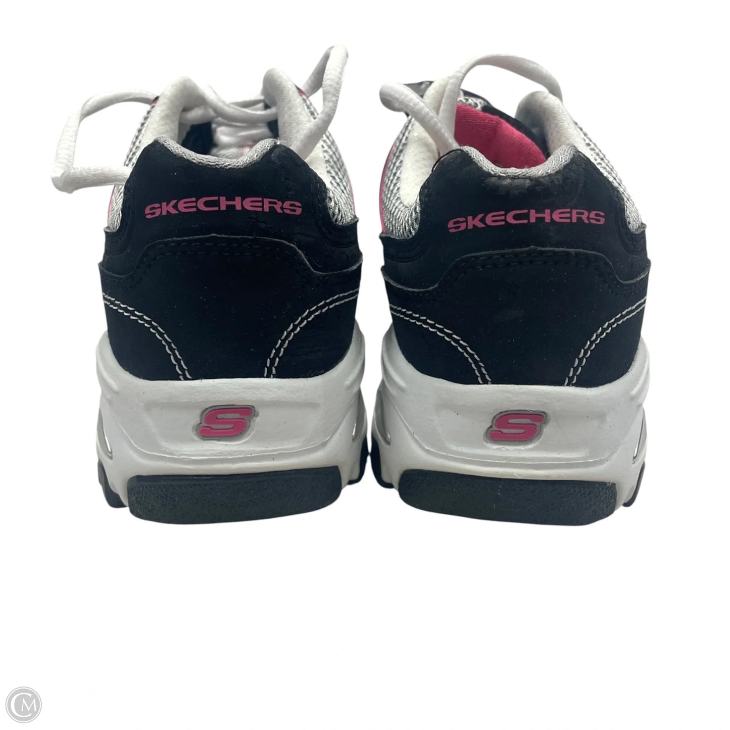 Shoes Sneakers By Skechers In Black & Pink, Size: 7