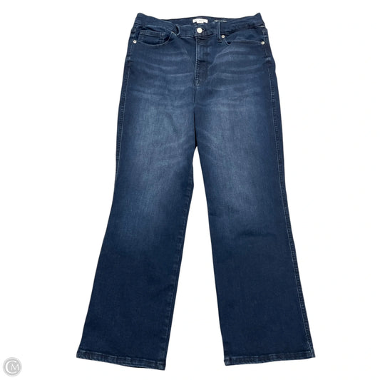 Jeans Straight By Good American In Blue Denim, Size: 14