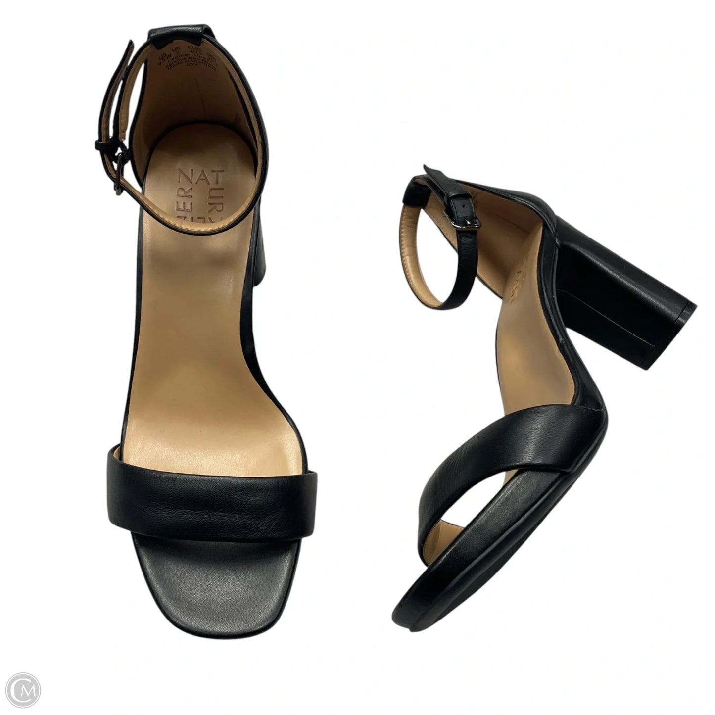 Sandals Heels Block By Naturalizer In Black, Size: 9.5