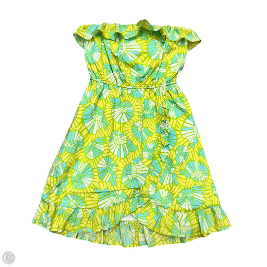 Dress Designer By Lilly Pulitzer In Green & Yellow, Size: L