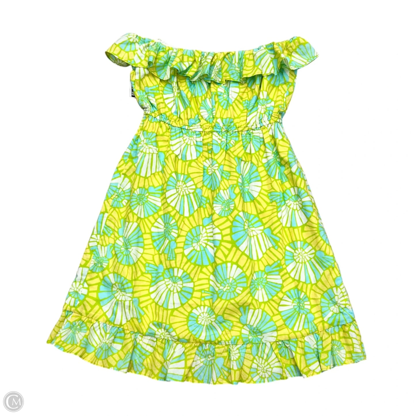 Dress Designer By Lilly Pulitzer In Green & Yellow, Size: L