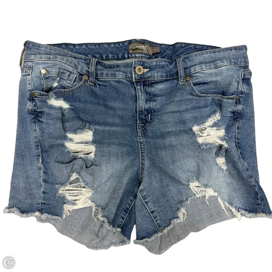 Shorts By Torrid In Blue Denim, Size: 18