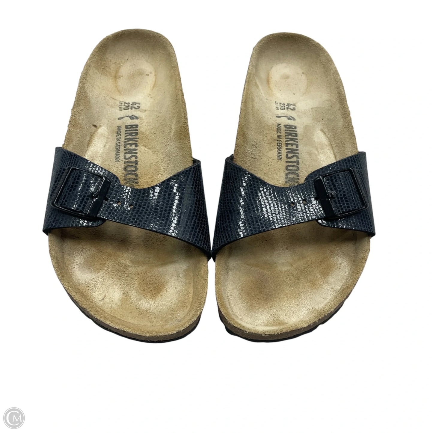 Sandals Flats By Birkenstock In Black, Size: 11