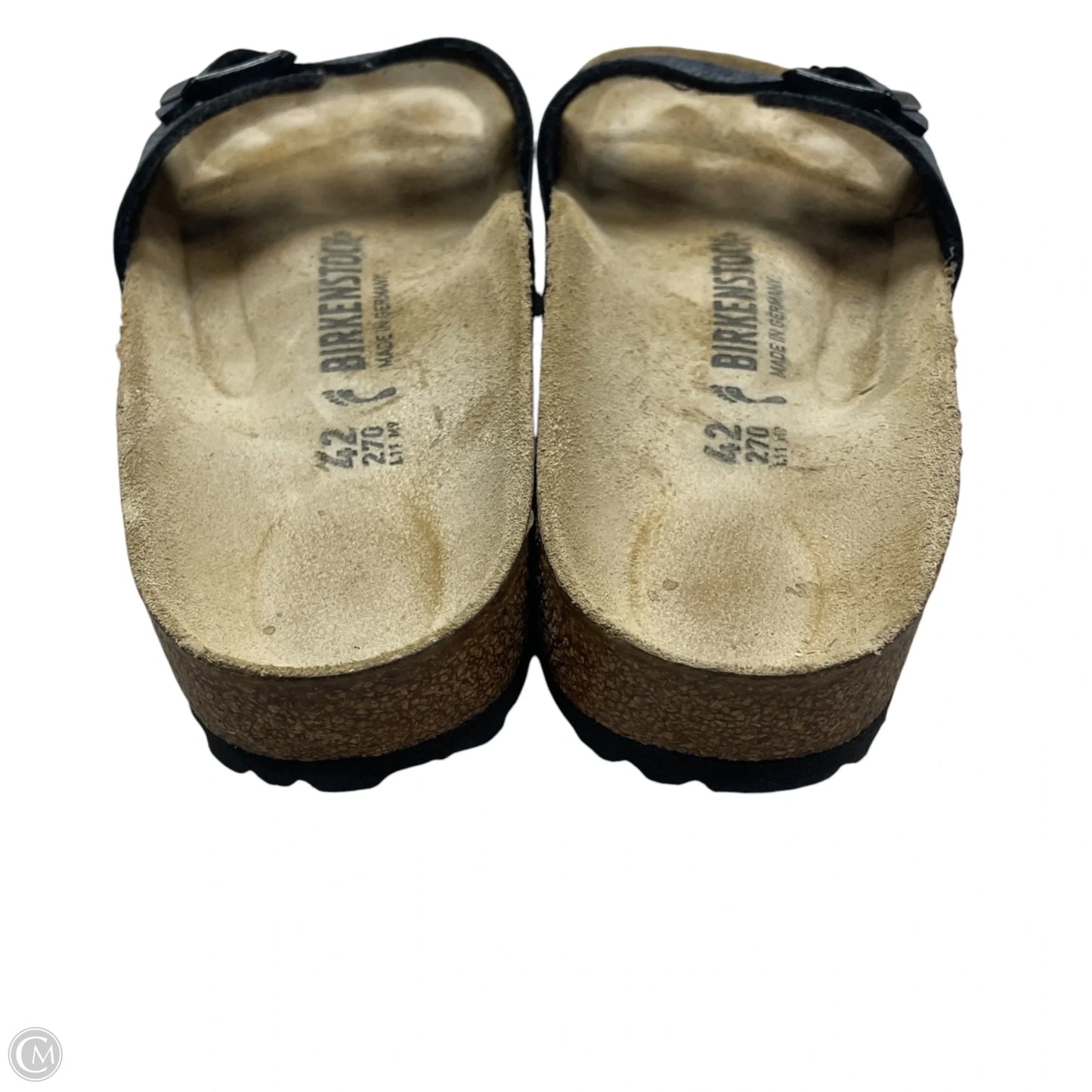 Sandals Flats By Birkenstock In Black, Size: 11
