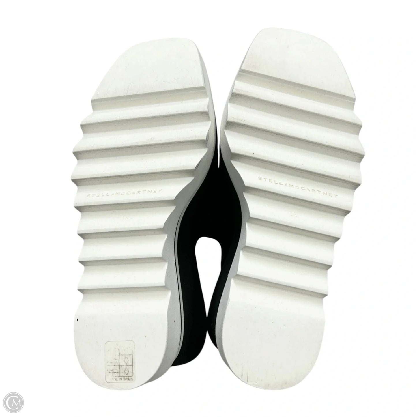 Sandals Luxury Designer By Stella Mccartney In Black & White, Size: 7.5