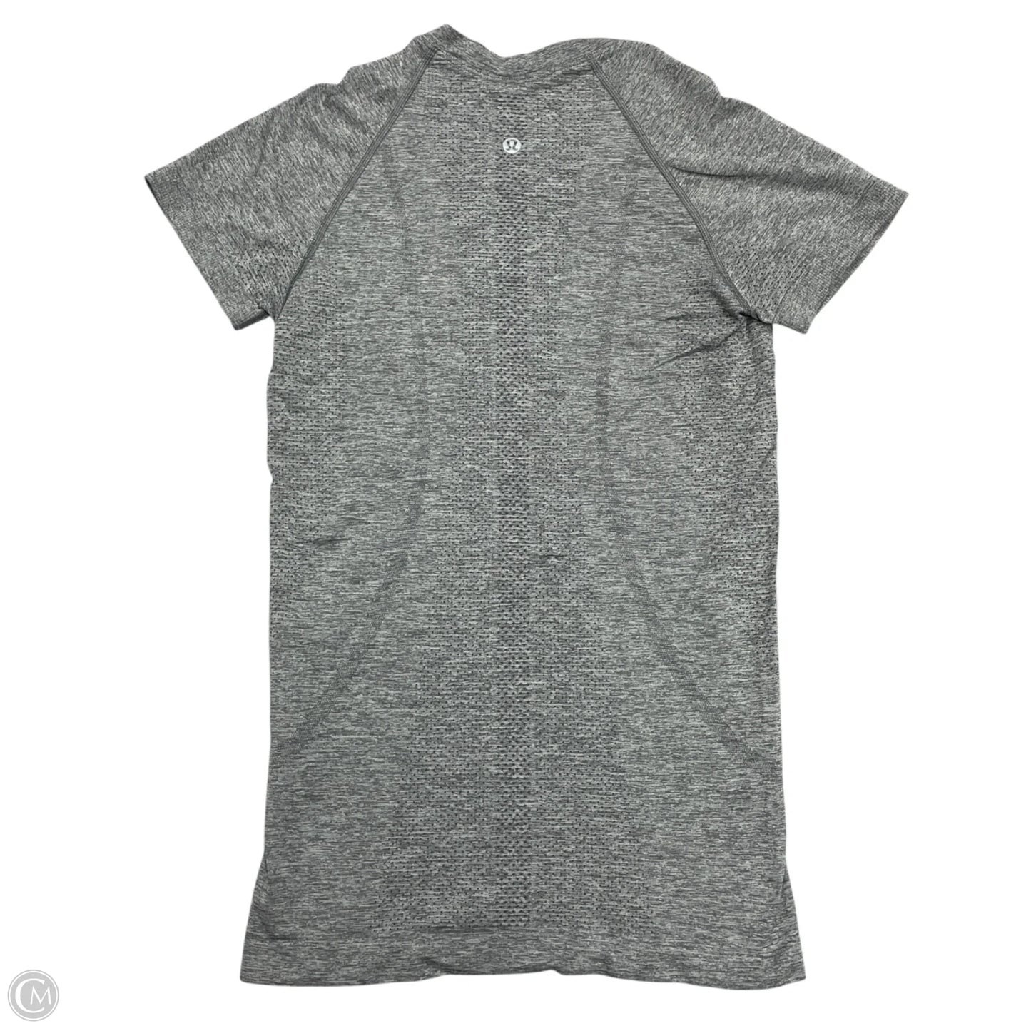 Athletic Top Short Sleeve By Lululemon In Grey, Size: S