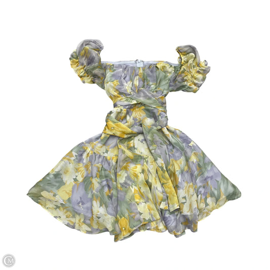 Dress Party Short By Selfie Leslie In Purple & Yellow, Size: S