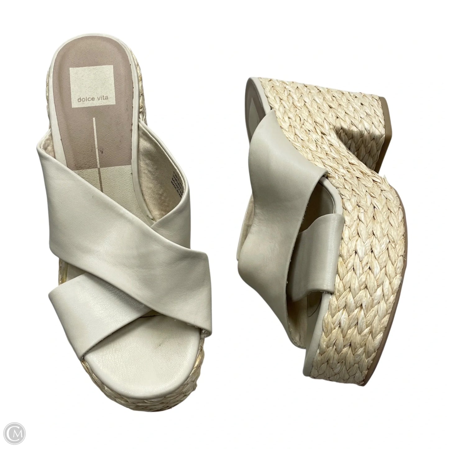 Sandals Heels Block By Dolce Vita In Cream, Size: 9.5