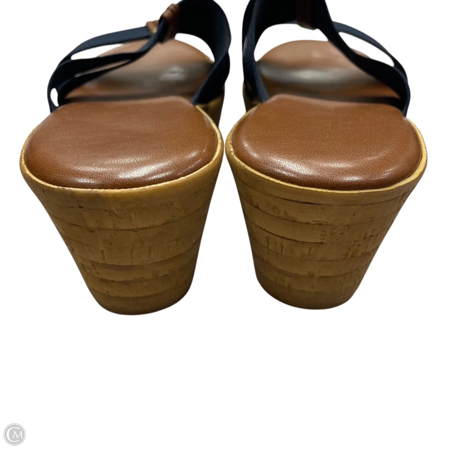 Sandals Heels Wedge By Lauren By Ralph Lauren In Navy, Size: 9